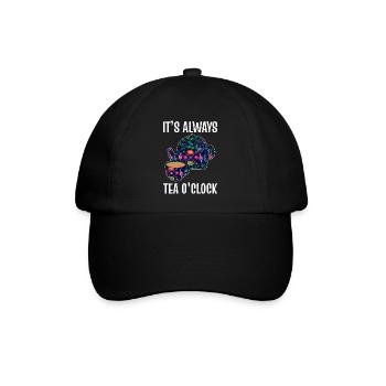 It's Always Tea Oclock Tee Barista - Baseballkappe - Schwarz/Schwarz - Vorne