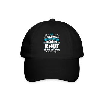Knut Name Design - Baseballkappe - Schwarz/Schwarz - Vorne