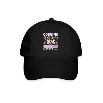 Cousine werden Cousine 2024 - Baseballkappe - Schwarz/Schwarz - Vorne