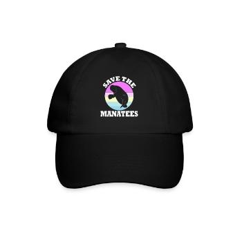 Rettet Die Seekühe Wassertiere Seekühe - Baseballkappe - Schwarz/Schwarz - Vorne