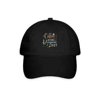 Ketogenic Diet Lover Coffee Ketosis Coffee Lover - Baseballkappe - Schwarz/Schwarz - Vorne