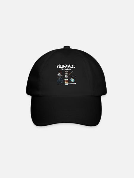 Vietnam Viet Kaffee Ca Phe Vietnamese I Geschenk - Baseballkappe - Schwarz/Schwarz