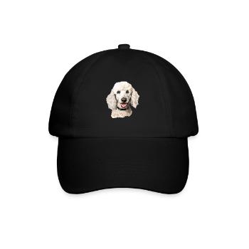 poodle dog - Baseballkappe - Schwarz/Schwarz - Vorne