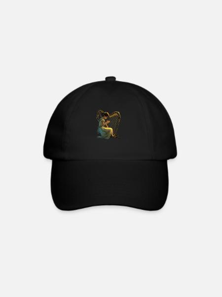 Harp girl - Baseballkappe - Schwarz/Schwarz