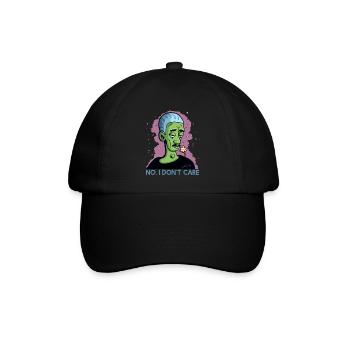 Mir doch egal - Baseballkappe - Schwarz/Schwarz - Vorne