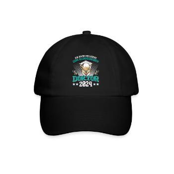 Doktor 2024 Habe die Lizenz zum Klugscheißen - Baseballkappe - Schwarz/Schwarz - Vorne