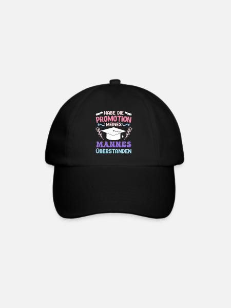 Doktorabschluss Habe die Promotion meines Mannes - Baseballkappe - Schwarz/Schwarz