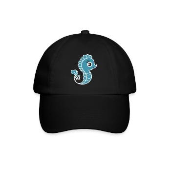 Humor Kleines Seepferdchen - Baseballkappe - Schwarz/Schwarz - Vorne