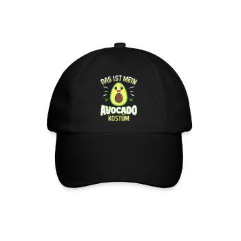 Karneval Das ist mein Avocado Kostüm Fan - Baseballkappe - Schwarz/Schwarz - Vorne