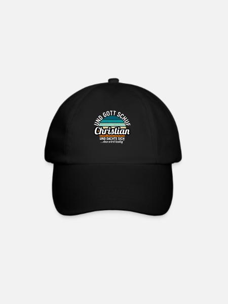 Christopher - Baseballkappe - Schwarz/Schwarz