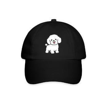 Humor Hund Kleiner Pudel - Baseballkappe - Schwarz/Schwarz - Vorne