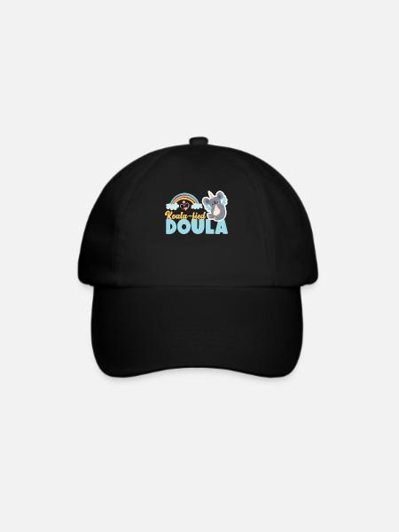 Doula Birth Worker Koala - Baseballkappe - Schwarz/Schwarz