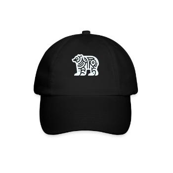 Bär Indianer-Tierkreis - Baseballkappe - Schwarz/Schwarz - Vorne