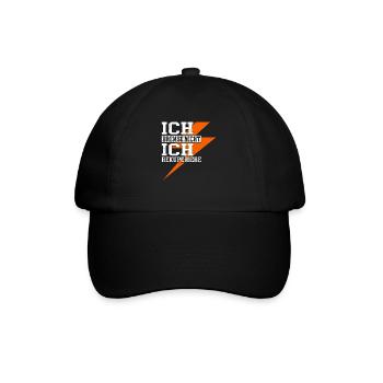 Ich Bremse Nicht Ich Rekuperiere - Baseballkappe - Schwarz/Schwarz - Vorne