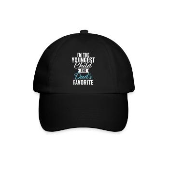 Youngest Child Gift - Baseballkappe - Schwarz/Schwarz - Vorne