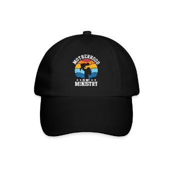 Mutterschaft ist mein Dienst - Baseballkappe - Schwarz/Schwarz - Vorne