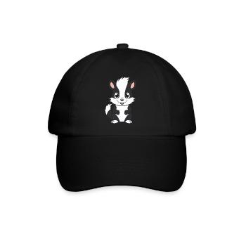 Stinktier - Baseballkappe - Schwarz/Schwarz - Vorne