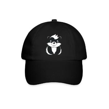 Stinktier - Baseballkappe - Schwarz/Schwarz - Vorne