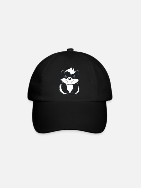 Stinktier - Baseballkappe - Schwarz/Schwarz