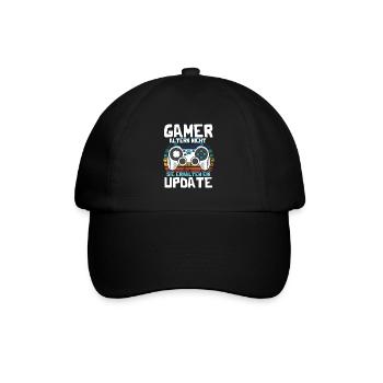 GAMER altern nicht sie erhalten ein UPDATE - Baseballkappe - Schwarz/Schwarz - Vorne