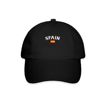 Spain Spanien Spanische Flagge Spanier - Baseballkappe - Schwarz/Schwarz - Vorne