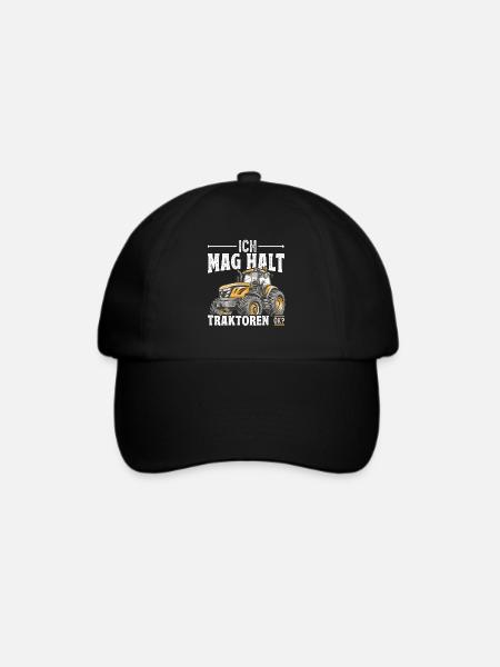 Landwirt Traktorfan Traktor Spruch - Baseballkappe - Schwarz/Schwarz