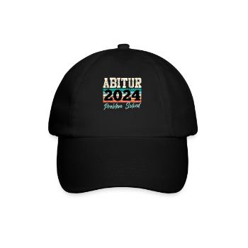 Abitur 2024 Problem Solved Abiturienten Lustiges - Baseballkappe - Schwarz/Schwarz - Vorne