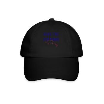 Delfinschutz Appell Design - Baseballkappe - Schwarz/Schwarz - Vorne