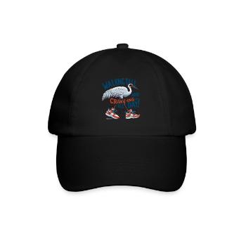 Sandhill Kranichliebhaber Vogelbeobachtung - Baseballkappe - Schwarz/Schwarz - Vorne