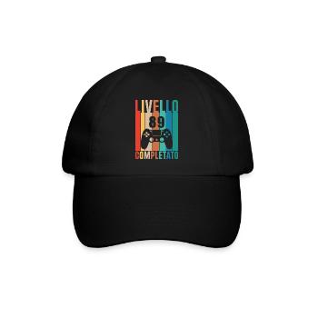 Level 89 Freigeschaltet 89 Geburtstag - Baseballkappe - Schwarz/Schwarz - Vorne