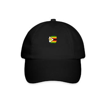 Simbabwe Simbabwische Flagge Simbabwer - Baseballkappe - Schwarz/Schwarz - Vorne