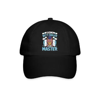Masterarbeit Geschafft Vom Bett Chiller zum - Baseballkappe - Schwarz/Schwarz - Vorne