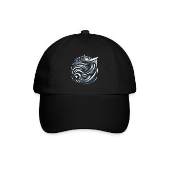 Marine-Whirlpool - Baseballkappe - Schwarz/Schwarz - Vorne