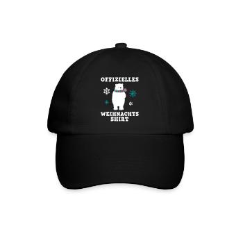 Eisbär Winterfreude Weihnachtszauber Shirt - Baseballkappe - Schwarz/Schwarz - Vorne