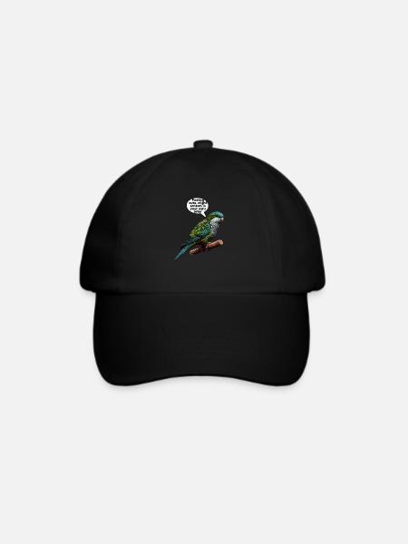 Quäker Papagei Mönch Sittich - Baseballkappe - Schwarz/Schwarz
