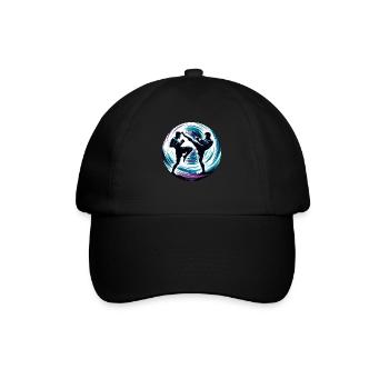 Muay Thai Kämpfer - Baseballkappe - Schwarz/Schwarz - Vorne
