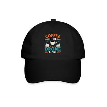 Drone Racing Lover Coffee Quadcopter Coffee Lover - Baseballkappe - Schwarz/Schwarz - Vorne