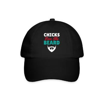 Giftidea Beard Men - Baseballkappe - Schwarz/Schwarz - Vorne