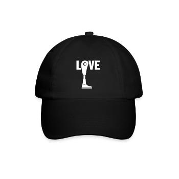 Liebe künstliche Beine Prothese Fuß Benutzer Bein - Baseballkappe - Schwarz/Schwarz - Vorne