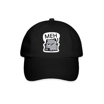 Mimikama MEH-Katze - Baseballkappe - Schwarz/Schwarz - Vorne