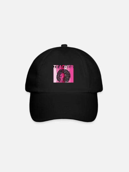 Schwarzer intelligenter Lehrer Afro Liebe Melanin Schwarz Histor - Baseballkappe - Schwarz/Schwarz