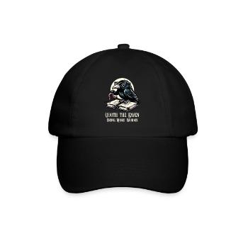 Edgar Allan Poe Fan, Klassische Literatur, - Baseballkappe - Schwarz/Schwarz - Vorne