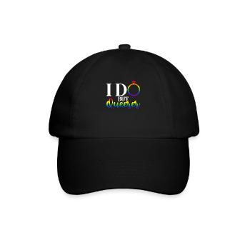 Gay Pride Hochzeit Homo-Ehe - Baseballkappe - Schwarz/Schwarz - Vorne