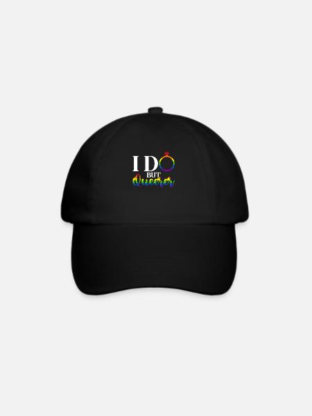 Gay Pride Hochzeit Homo-Ehe - Baseballkappe - Schwarz/Schwarz