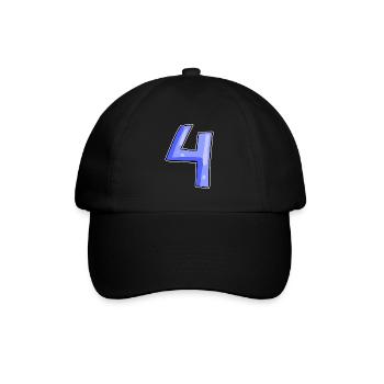 4 - Vier - Baseballkappe - Schwarz/Schwarz - Vorne