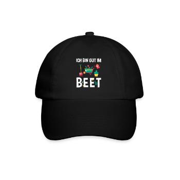 Ich Bin Gut Im Beet Gärtner - Baseballkappe - Schwarz/Schwarz - Vorne