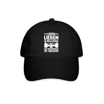 Hund Hundebesitzer Hundehalter Hundemotiv Hunde - Baseballkappe - Schwarz/Schwarz - Vorne