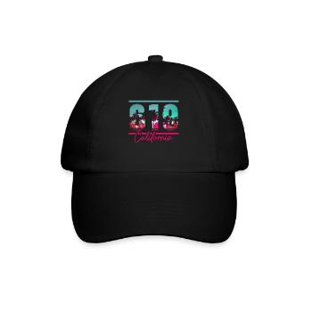 San Diego Kalifornien Vintage Souvenir - Baseballkappe - Schwarz/Schwarz - Vorne