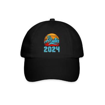 Abitur 2024 Abschluss Abiturient Abi Abiturienten - Baseballkappe - Schwarz/Schwarz - Vorne
