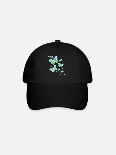 Schmetterling Schmetterling bunt Kinder Tier - Baseballkappe - Schwarz/Schwarz